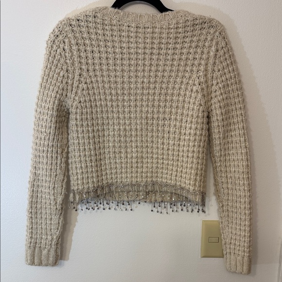 Zara Beige Beaded Cardigan - Picture 4 of 5